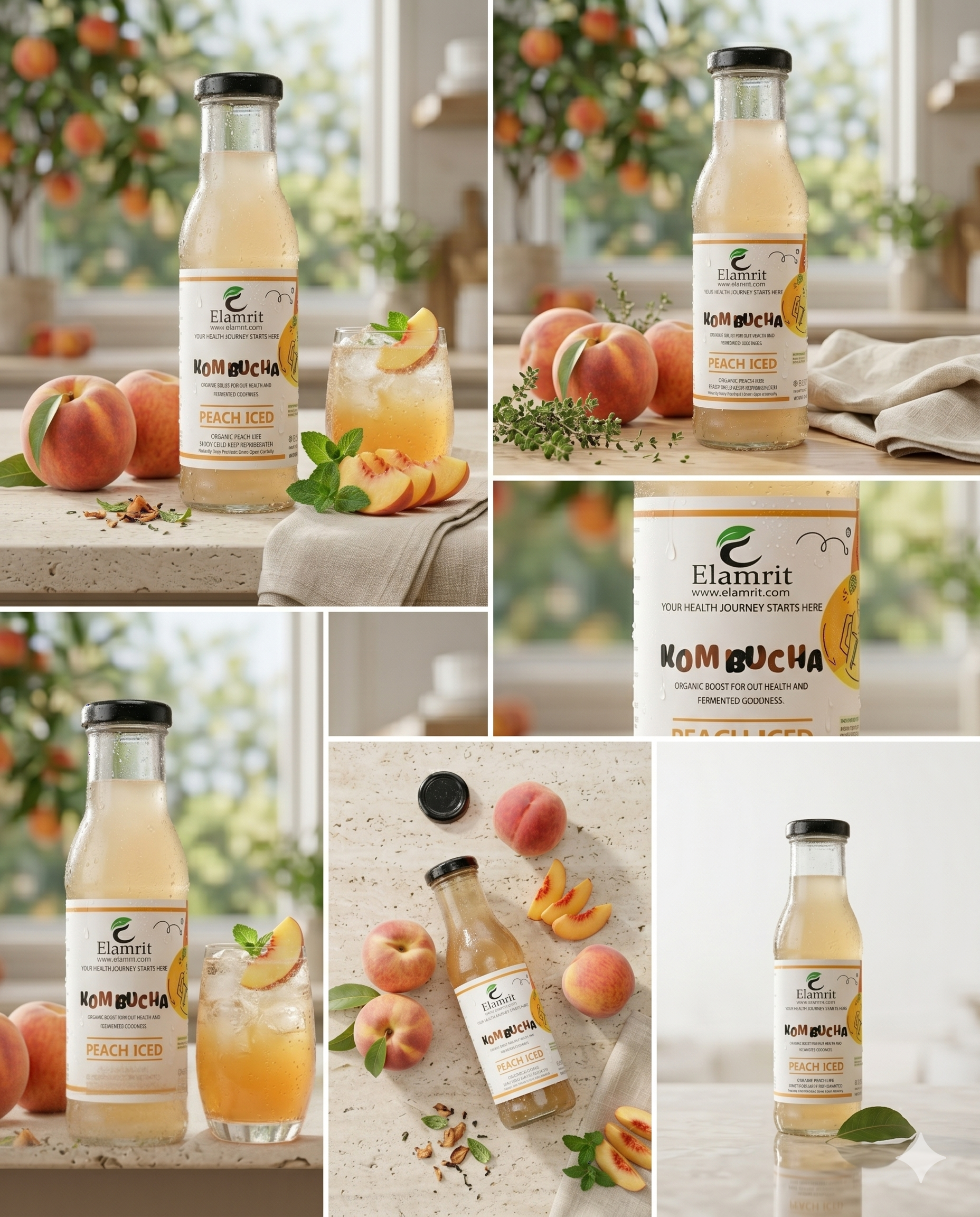 Peach Iced Kombucha