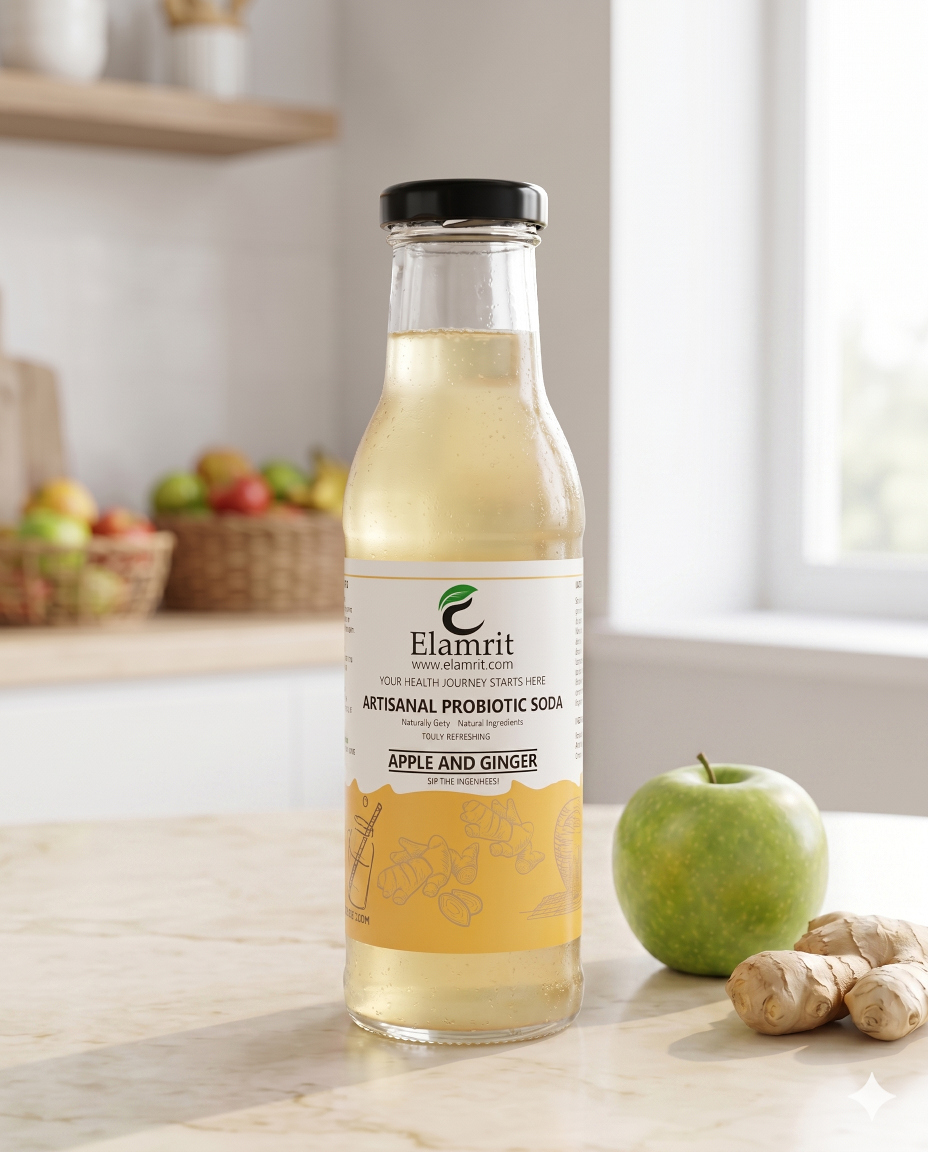 Artisanal Probiotic Soda – Apple and Ginger