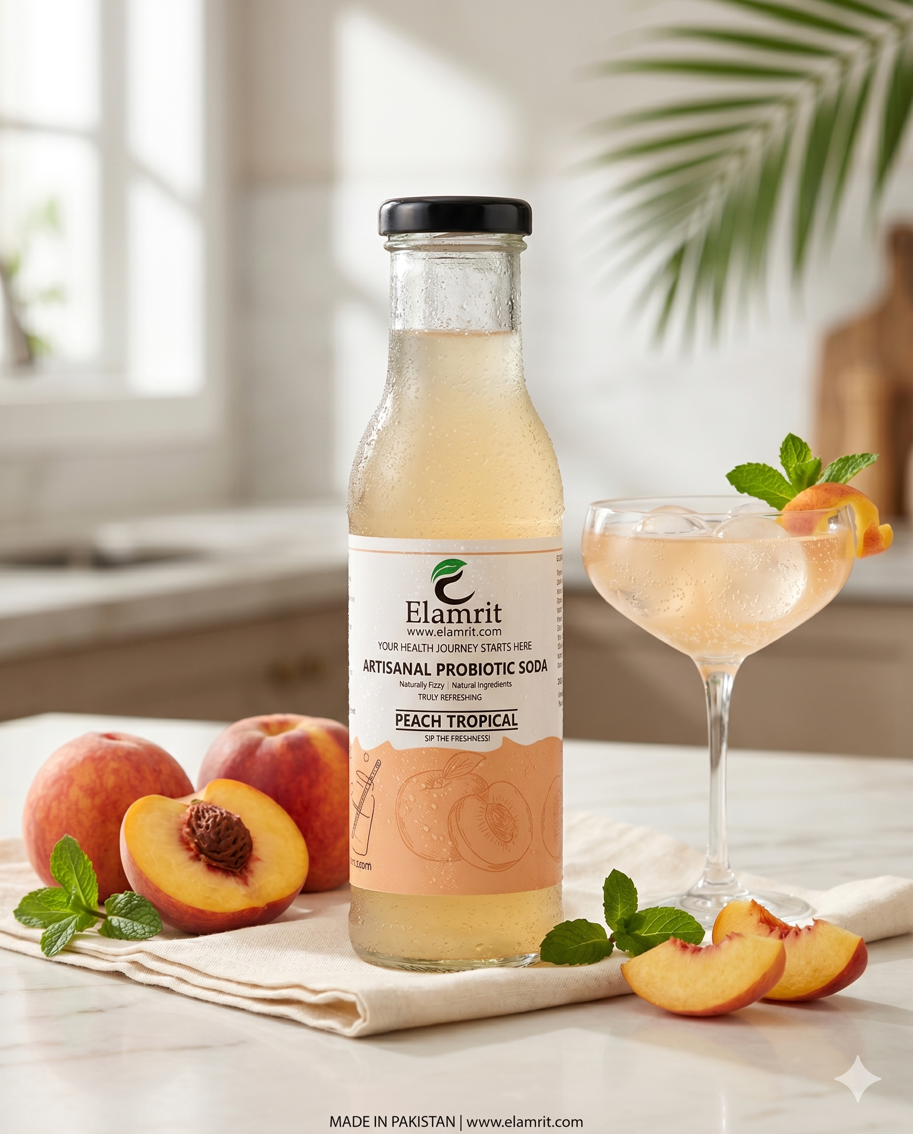 Artisanal Probiotic Soda – Peach Tropical