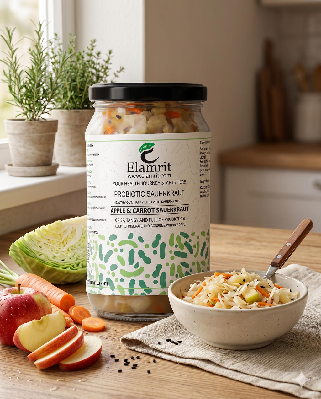 Apple & Carrot Sauerkraut