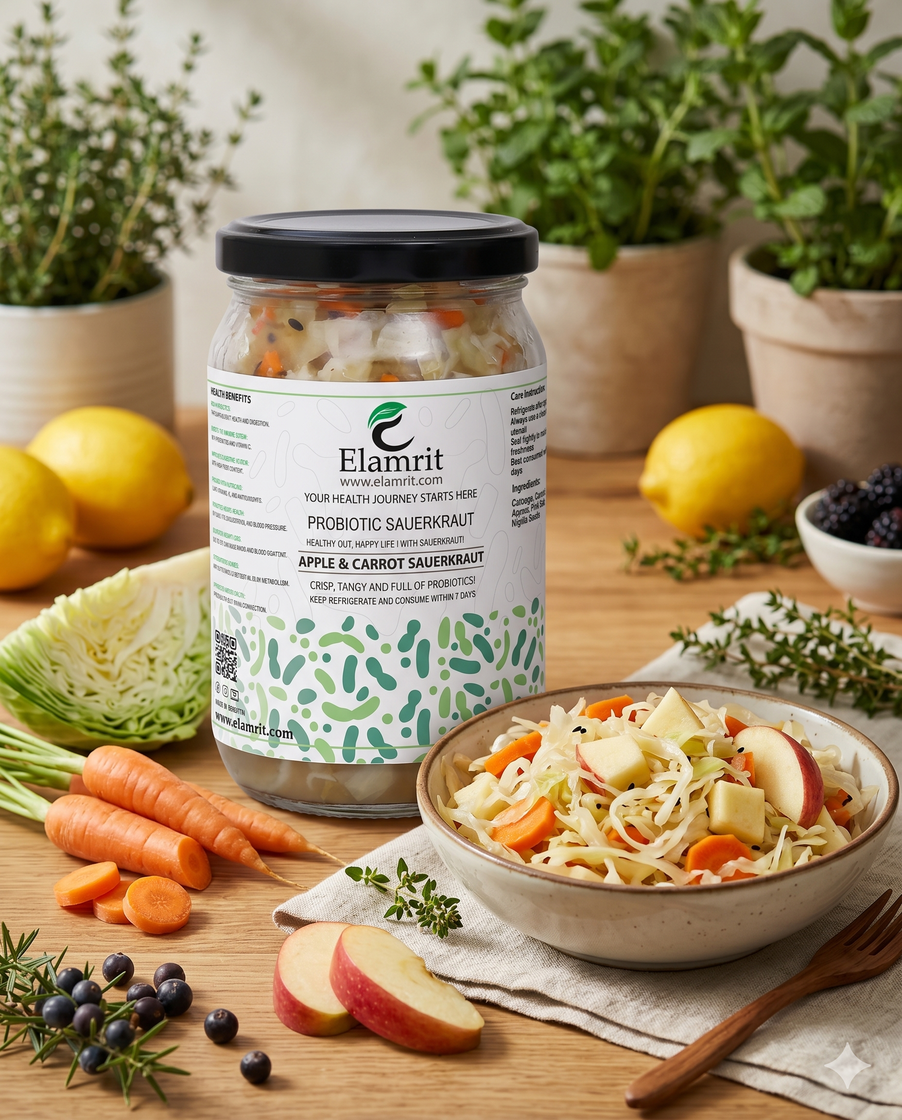 Apple & Carrot Sauerkraut