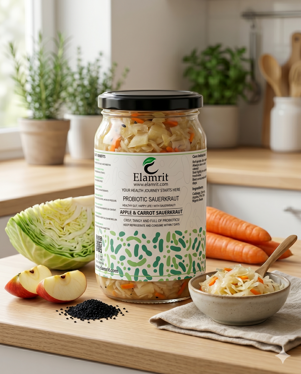 Apple & Carrot Sauerkraut
