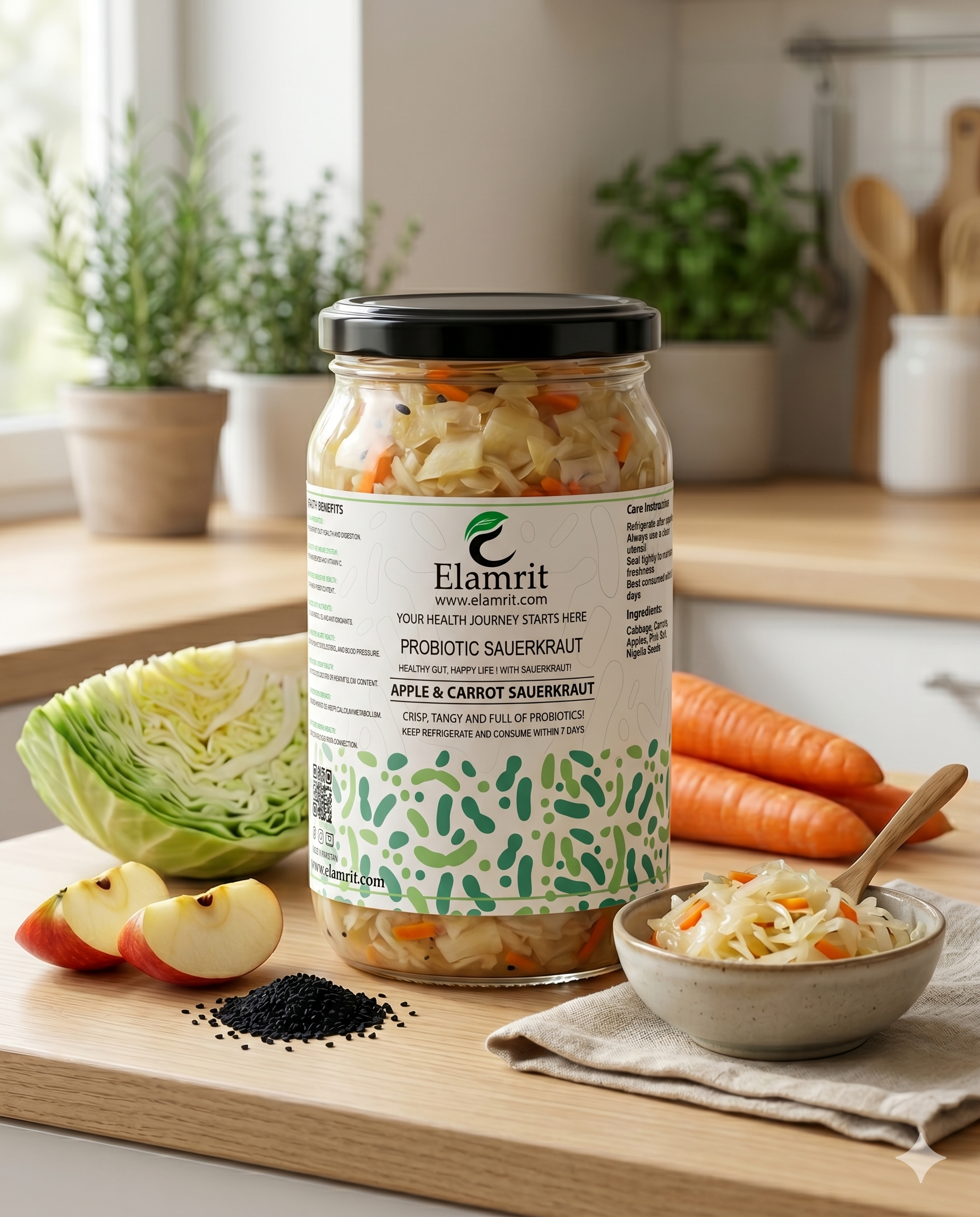 Apple & Carrot Sauerkraut