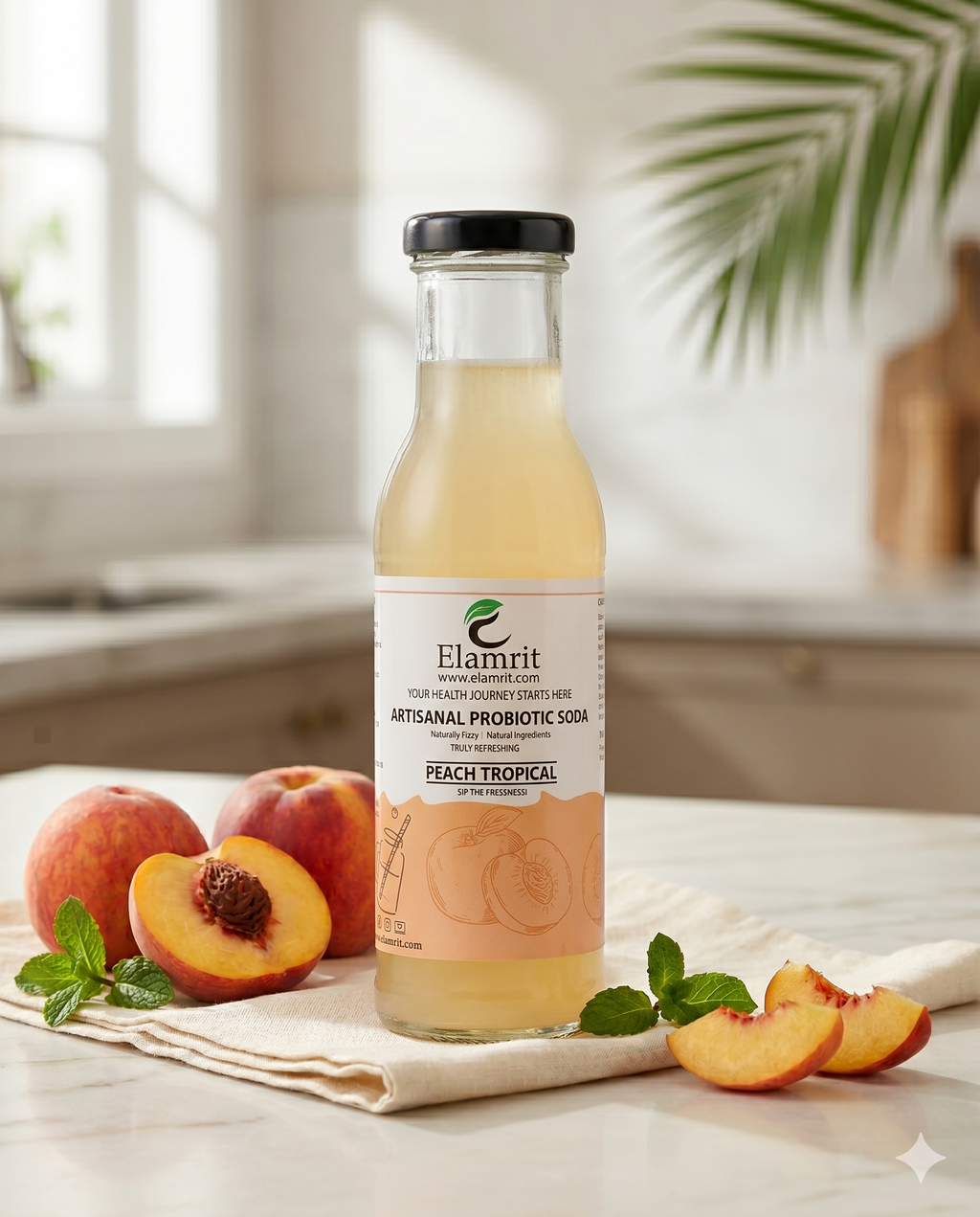 Artisanal Probiotic Soda – Peach Tropical