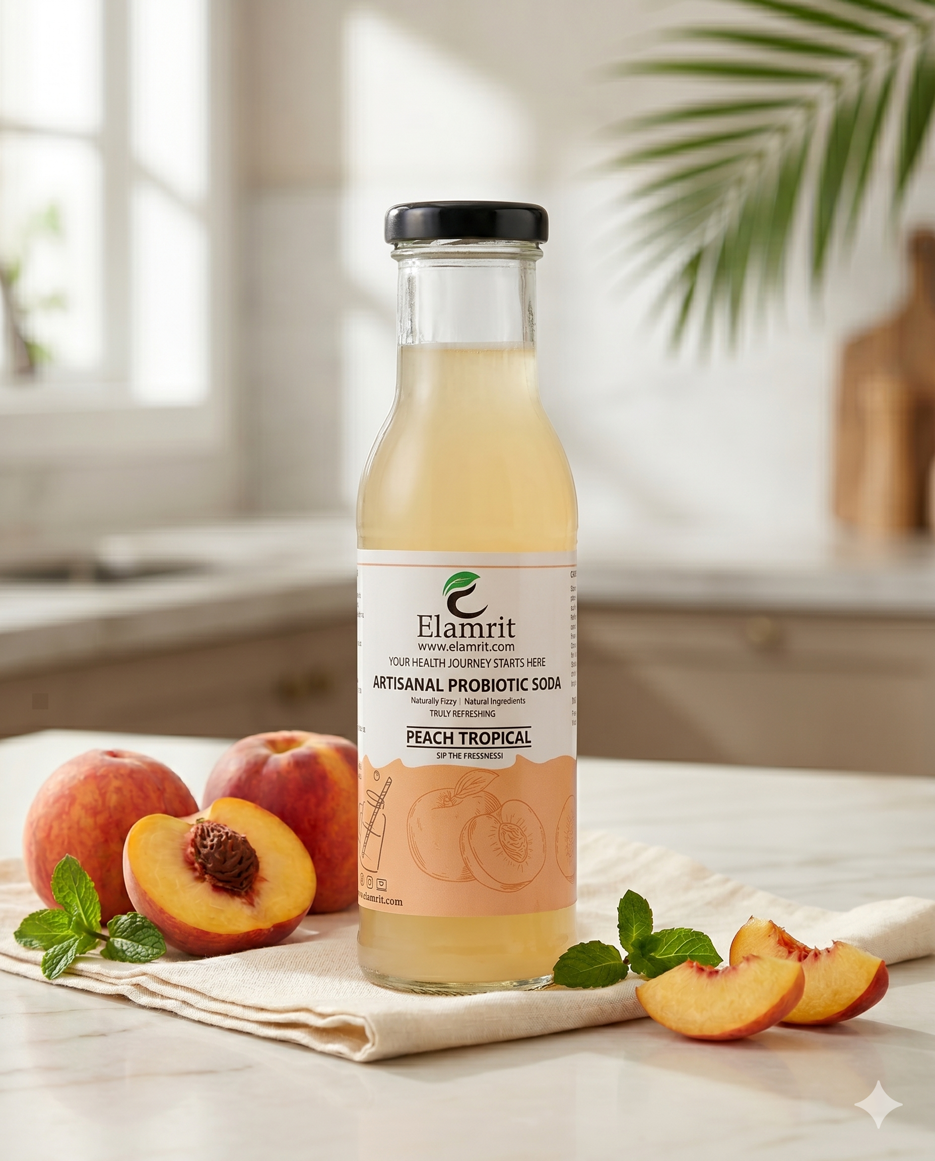 Artisanal Probiotic Soda – Peach Tropical